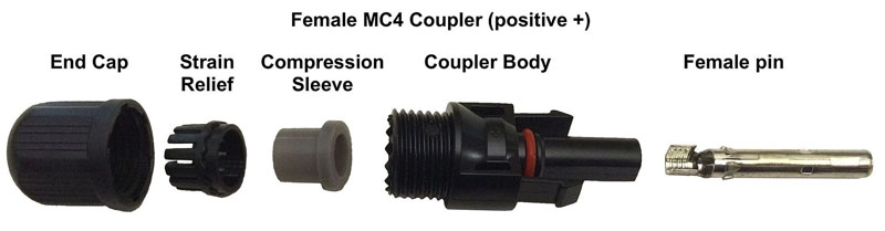 Conector MC4 Fêmea 