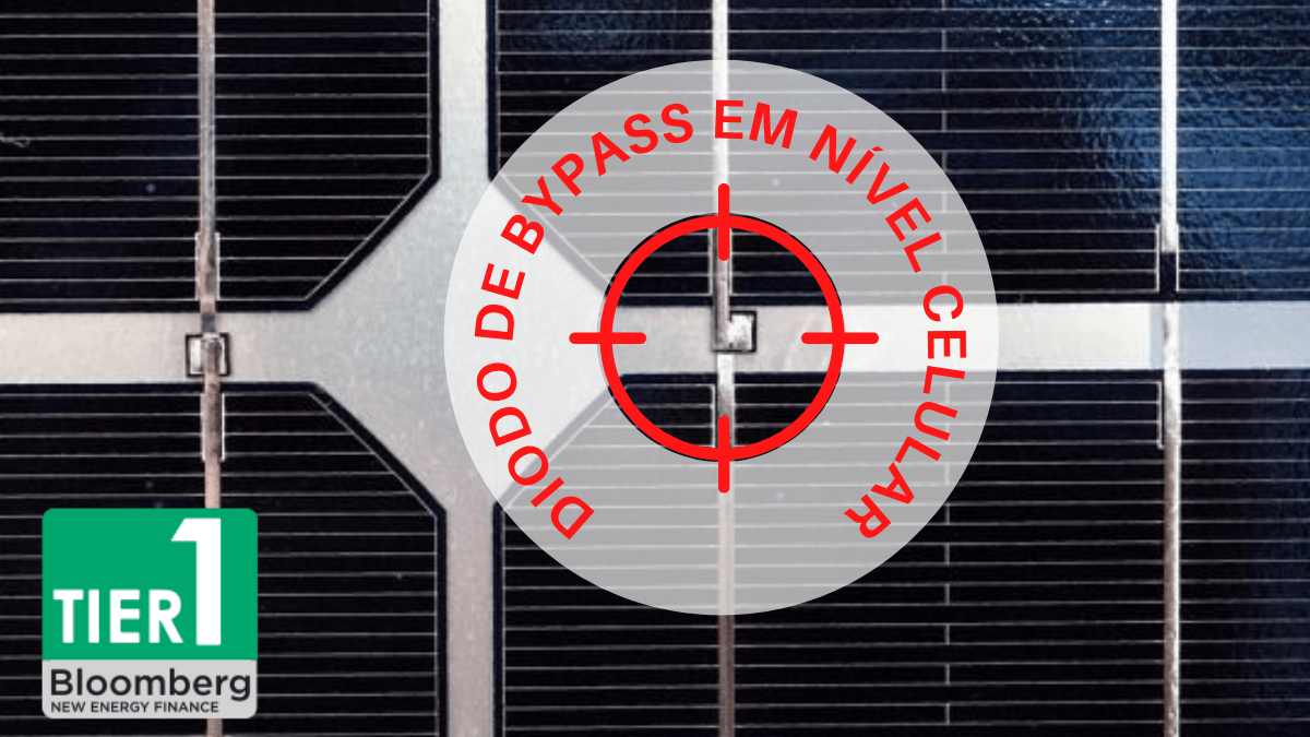 Como funciona o diodo de bypass em nível de célula em um painel solar fotovoltaico?