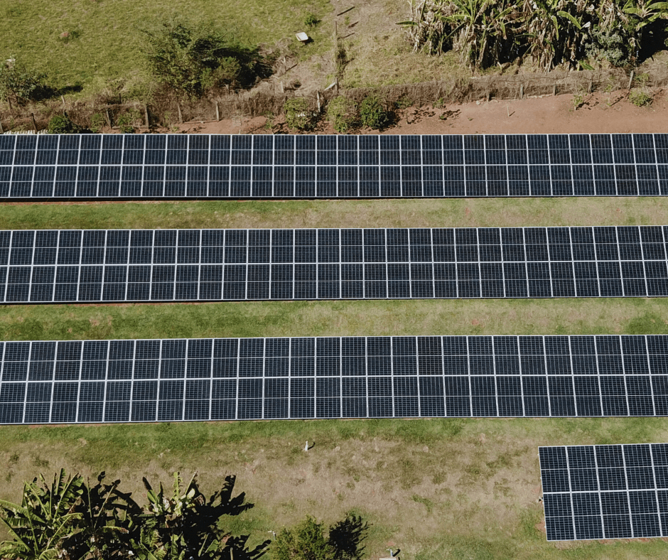 Painel solar em região remota